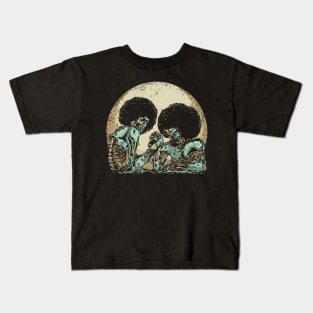 Skeleton Friends Playing Wrist Kids T-Shirt